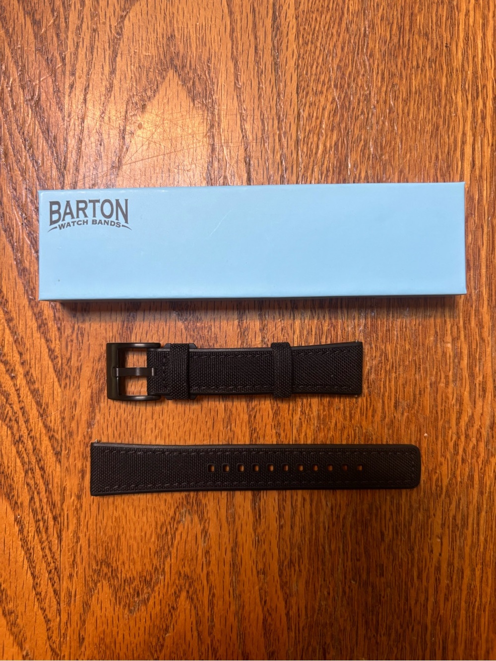 Black Men's Watch Band - Durable Black Replacement Strap 18 mm
